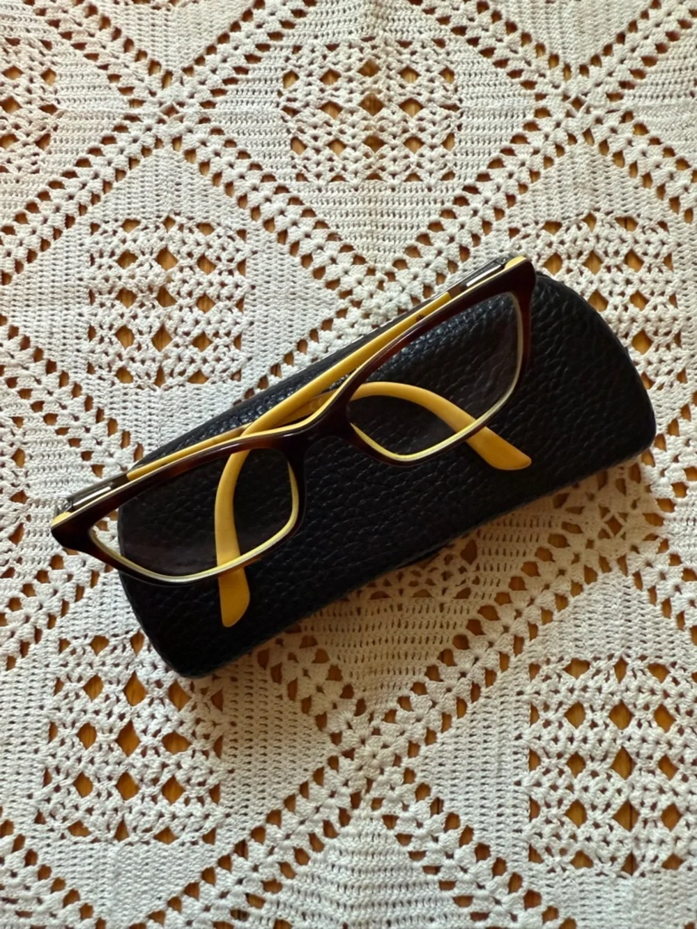 Ralph Lauren Brown Frame with Yellow Temples Women's Eyeglasses‎